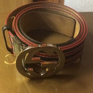 Used Men Gucci Belt Sz 44 Gucci 110 100% Authentic